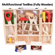 Multifunctional Toolbox for Kids Fully Wooden Mechanics, Sensory Kit