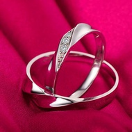 Free Shipping Finger Ring PT950铂金情侣对戒 正品莫桑钻石戒指18K白金钻戒 结婚戒男女大福 Cincin