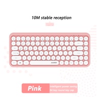 AJAZZ 308I 84 Keys Round Keycap Wireless Keyboard Portable 2.4GHz 18 Keys Numeric Mini Keypad Blueto