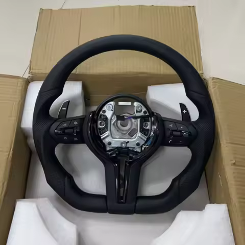 For BMW In Stock Black Sport Leather Steering Wheel Upgrade Fit M2 F87 F30 F13 F20 M4 F82 M3 F80 E90