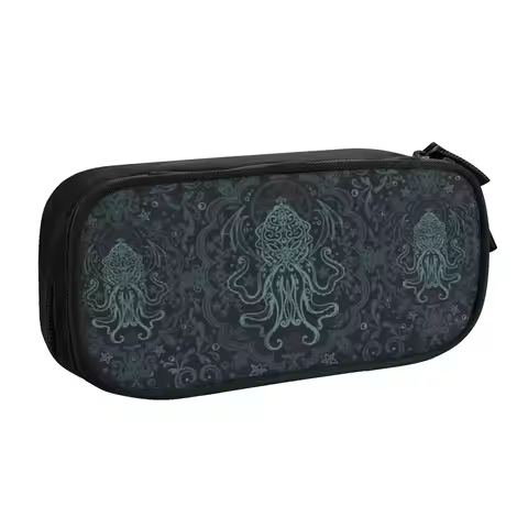 C-Cthulhus Mythos HP Lovecraft Pencil Case for Boys Girls Large Storage Horror Movie Monster Pen Box