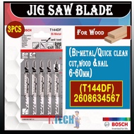 BOSCH T144DF JIGSAW BLADE (BI-METAL/QUICK CLEAN CUT,WOOD & NAIL 6-60mm) 2608634567