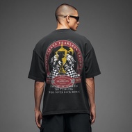 Hakii เสื้อยืดสีดำเฟด สไตล์วินเทจ คอกลม ทรงโอเวอร์ไซต์ Oversized T-Shirt Heavy Cotton 100% – Faded B