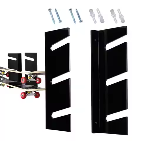 Skateboard Organizer Snowboard Storage Rack Wall Mounted Wall Mounted 3-Tiers Acrylic Snowboard Stor