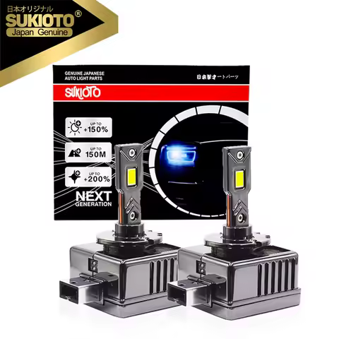 2PCS SUKIOTO GENUINE D1S 6000K LED Headlight Bulbs Canbus D3S Plug and Play 90W 20000LM Car Light Bu