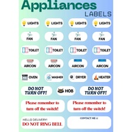 Home Appliances Labels