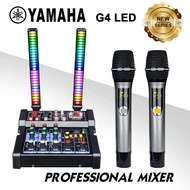 YAMAHA G4 LED Professional MIXER  Bluetooth With High Quality Wireless UHF Microphone  With Charging function
