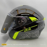 iRiE NOVA 2.0 JET GLOSSY BLACK /BL5 ( TRIX ) FLUOR YELLOW HELMET