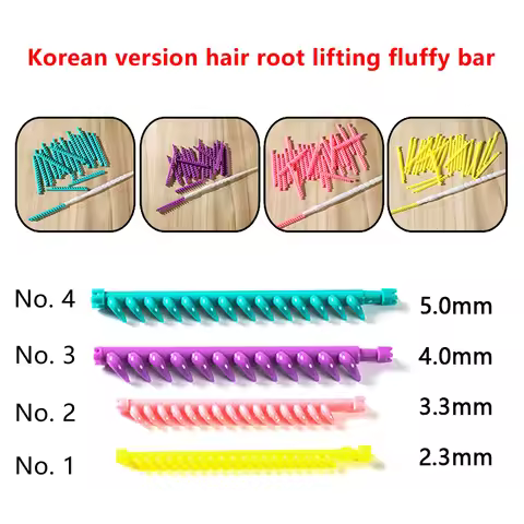 20/30Pcs 2.3/3.3/4/5mm Hair Root Perm Rods Bars Curlers With Clips Bangs Fluffy Salon Hair Rollers S