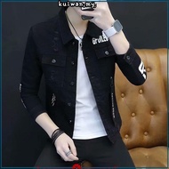 2021Denim Jackets Men Hip Hop Streetwear Casual Jeans Jacket for Men Single Breasted Denim Jacket