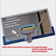 Papan Pantul Akrilik 20mm 105x180 + Ring Per 2 - Papan Basket Akrilik