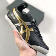 Onitsuka Tiger MEXICO 66 Black Gold Casual SPorts Sneakers Running Shoes For Men And Women
