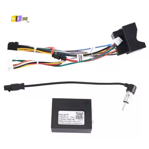 A03E-Black Radio Power Cable With Canbus Box For Opel Astra H Zafira B Power Wiring Harness For Andr