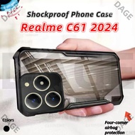For Realme C61 2024 Transprent AirBag Phone Case for Realmi C61 4G C63 Realme C61 RealmeC61 C 61 61C