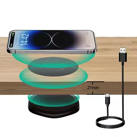 Invisible Wireless Charger 27mm Under Table Charger Furniture Fast Desk Wireless Charging Station fo