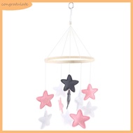 CONG Baby Crib Felt Stars Musical Mobile Rattle Infant Cot Wind Chime Bed Bell Toys