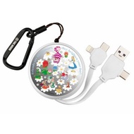 迪士尼 愛麗絲夢遊仙境PD快充多合一伸縮鏡面充電線 便攜可伸縮式