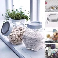Balang Ikea Forvar Jar Kaca 1.8 L with Lid Glass Food Storing Kitchen Tebal Storage Dry