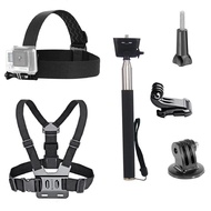 Accessories Bundle Kit Head Strap Mount/Chest Harness/Selfie Stick for Gopro Hero 11 10 9 8 7 6 5 4/