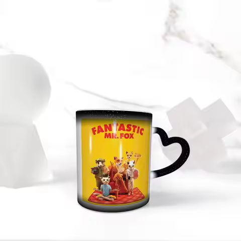 Fantastic Mr Fox Movie Poster Mug Funny Ceramic Coffee Cups Tea Mugs Milk Cup Drinkware Gifts for Fr
