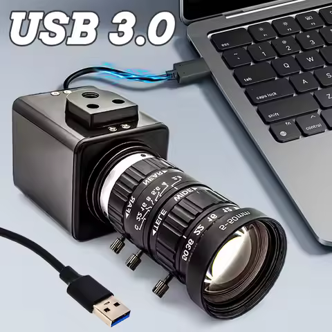 4K USB3.0 Camera 1/1.8" Inch IMX678 Sensor 3840x2160 60FPS 10X Zoom Varifocal High Quality Lens Plug