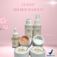 Hm Her Majesty Premium Series Brightening Skincare Package DAY Cream Night Cream Serum Lumigold Faci