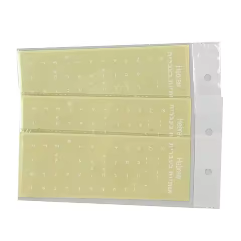 Hot Sale 1pc White Hebrew Laptop/Desktop Keyboard Alphabet Sticker on Transparent Background