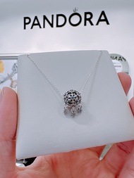 แพนดอร่า 925 เงินสเตอร์ลิงสร้อยคอสำหรับผู้หญิง 2023 ใหม่คริสต์มาสเงินสเตอร์ลิงคริสตัลเกล็ดหิมะชุดสร้