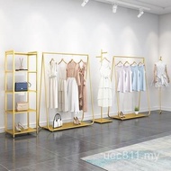 Golden Display Rack Women's Clothing Store Simple Shelf Style Clothes Combination Clothing Store Flo