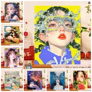 Sawg-stretched frame-32*40/40*50cm/50-60cm-Coloring by number painting WOMEN COLOR frame, brush, pai