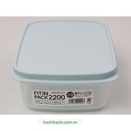 Japanese Sanada plastic box with mint green flexible lid that can be used in the microwave 2200ml