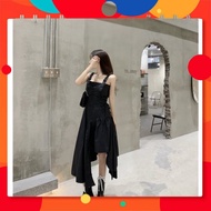 Black Party Swing Dress with Off-the-shoulder Design and Adjustable Belt - Cool Ng Personality 2-Wai