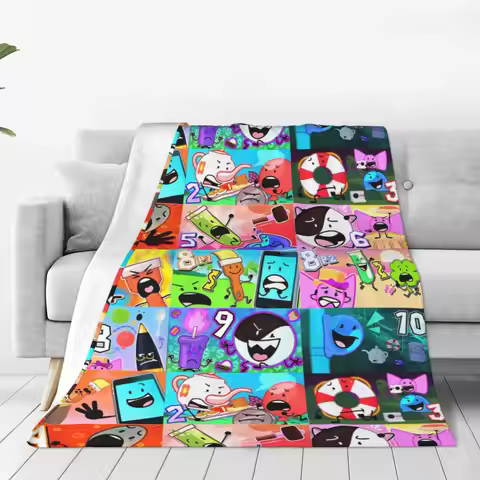 BFDI Inanimate Insanity All Characters Blankets Quality Super Soft Bedding Throws Winter Camping Cou