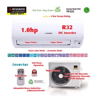 Mitsubishi 1.0hp R32 DC Inverter Aircond SRK10YXP & SRC10YXP Mitsubishi Heavy Industries R32 1hp Inv