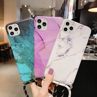 Colorful Marble Patterm Sling Case For iPhone 12 Mini 12 Pro Max Fashion Protectve Cover Gift For iPhone 12 Pro Case