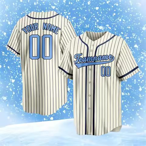 Men Classic Baseball Jersey Customizable Team Name Button Down Shirt School Team Group Events Trendy