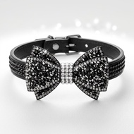 Flashing Diamond Bow Cat Diamond Butterfly High-End Cat Cat Pendant Pet Jewelry High-Appearance Coll
