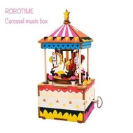 🌈DIY音樂盒 #music box #carousel #diy #robotime #旋轉木馬 #音樂盒 #禮物 #表白