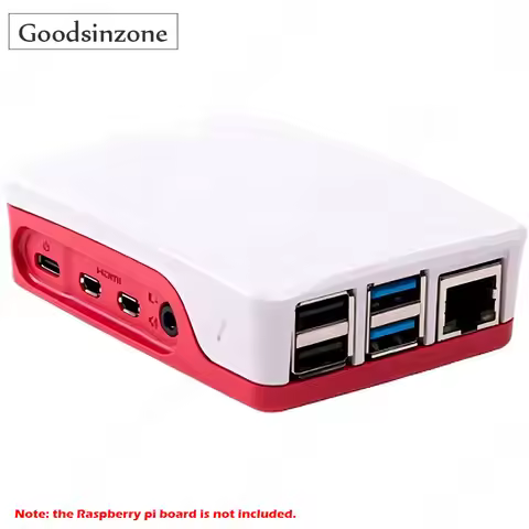 Raspberry Pi 4 Case, ABS Protective Shell Box for Raspberry Pi4 Model B Two-Part Red/White