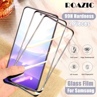 ROAZIC Tempered Glass 2 Pieces Screen Protector For Samsung Galaxy A55 A54 A35 A34 A25 A24 A15 A14 A73 A53 A23 A13 A72 A52 A42 A32 A22 A51 A31 M62 M53 M52 M33 M23 M14 S23 S22 S21 S20 + Plus FE 4G 5G 99H Hardness Glass Film Full Coverage TG001