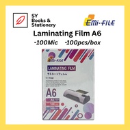 EMI FILE A6 Laminating Film / Laminate Film / Plastik Laminate A4 100 Micron 100 Sheets