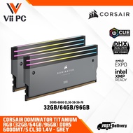 CORSAIR DOMINATOR TITANIUM RGB DDR5 6000 CL30 2x16GB / 2X32GB / 2X48GB  INTEL XMP & AMD EXPO GREY GA