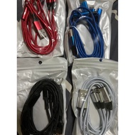 (SG Seller) Handphone Charger Cable 3 In 1 Mobile Ring Stent