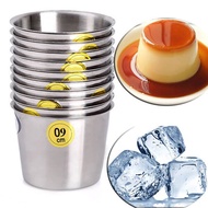Combo of 10 Durable Stainless Steel Ice Cups Size 9-10 cm