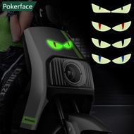 POKERFACE 1Pair 3D Devil's Eye Luminous Motorcycle Helmets Sticker Night Light Decor for KTM Car Ref