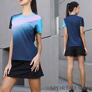 Women Sports Shirt+Tennis Skirt Volleyball Jerseys  Women Badminton Table Tennis Shirt+Skirt Breatha