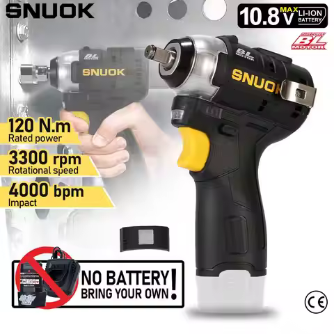 SNUOK 10.8V brushless impact wrench 3/8 inch 120N. m handheld electric hammer screwdriver power tool