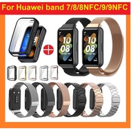 For Huawei band 9 Strap + Case Full Covered Plated Huawei band 9 Case And Staineless steel Strap For