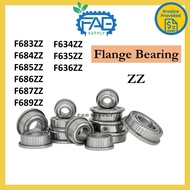 Flange ball bearing flanged F634 F635 F636 F683 F684 F685 F686 F687 F688 F689 Z ZZ Bebibir galas beb