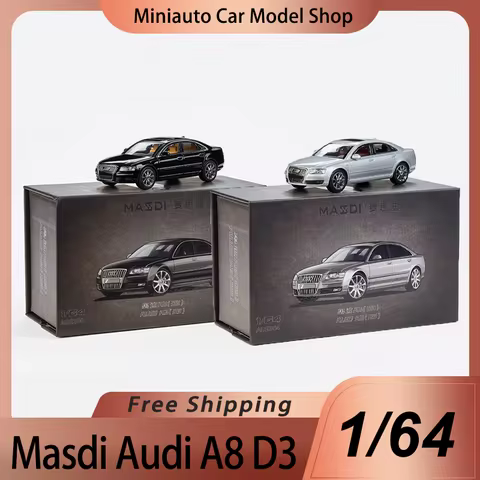 New In Stock Masdi 1:64 Audi Audi A8 D3 Alloy Miniature Diecast Model Audi A8l D4 Audi A6l C6 Car Mo